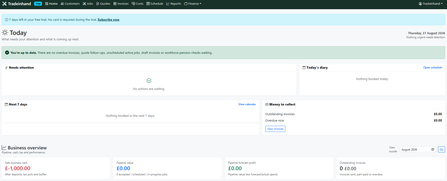 Tools2Done dashboard